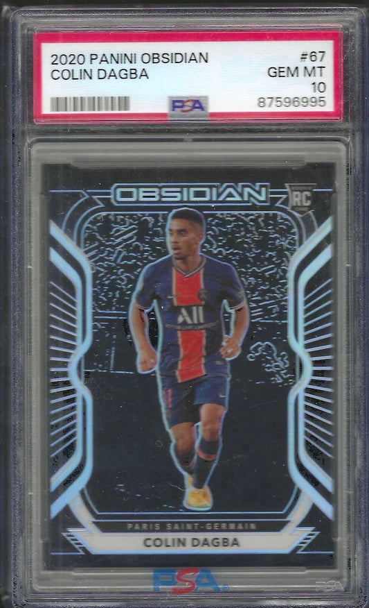 COLIN DAGBA 2020 PANINI OBSIDIAN SILVER ETCH ROOKIE RC /195 PSA 10 GEM POP 1/1