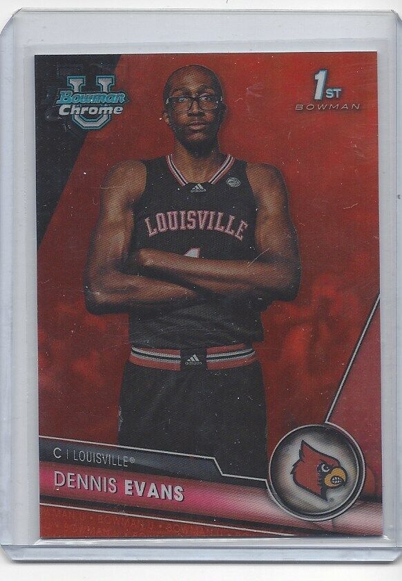 DENNIS EVANS 2023-24 BOWMAN CHROME UNIVERSITY 1ST ORANGE REFRACTOR #D 14/25
