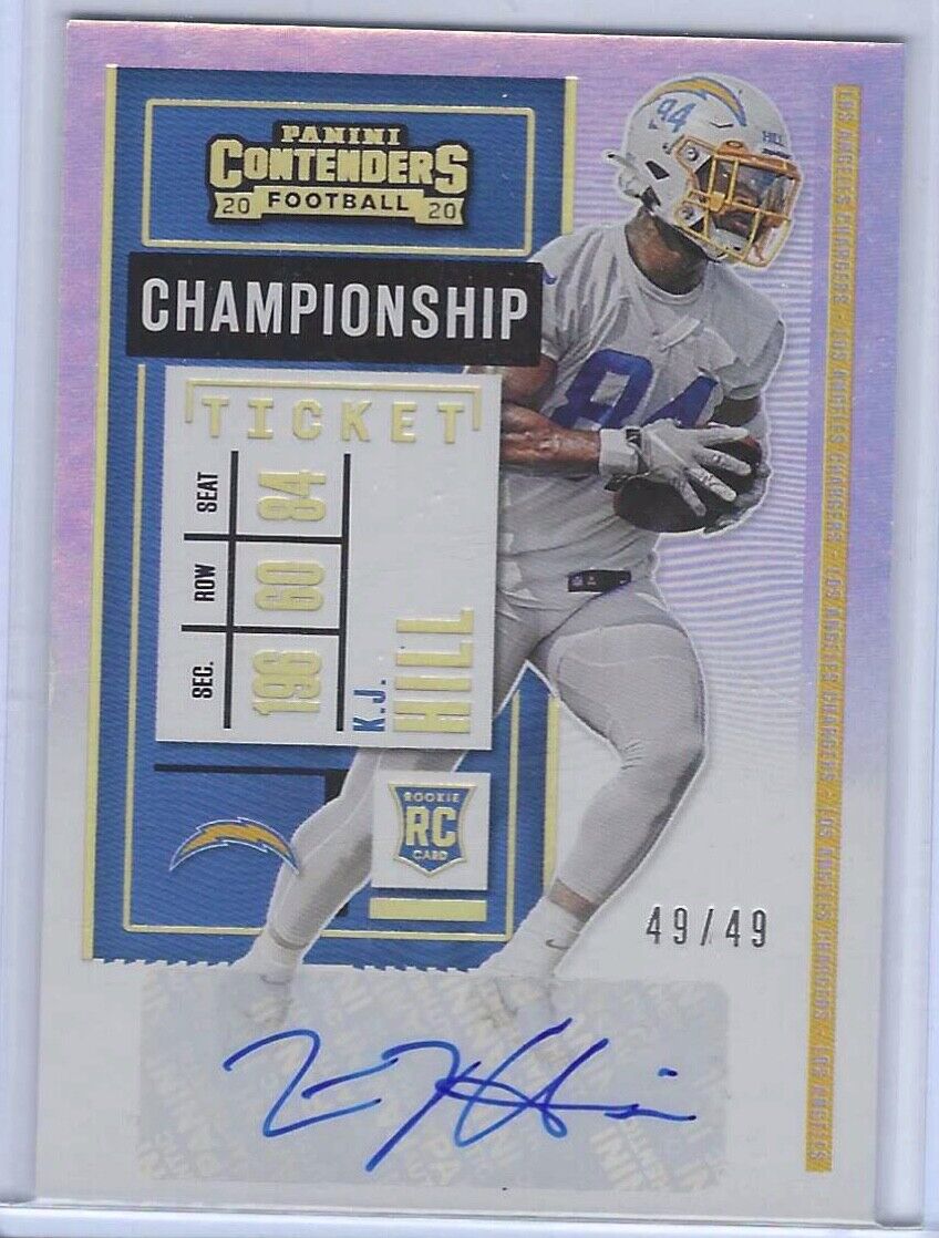 KJ HILL 2020 CONTENDERS CHAMPIONSHIP TICKET AUTO RC #D 49/49