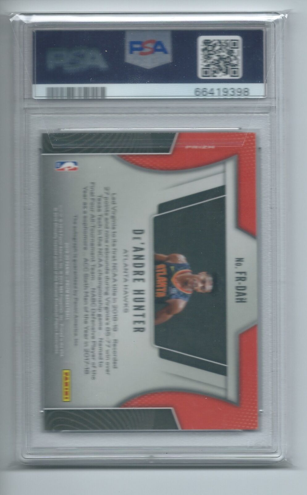DE'ANDRE HUNTER 2019 PANINI PRIZM FAST BREAK ROOKIE AUTO RC PSA 10 GEM MINT