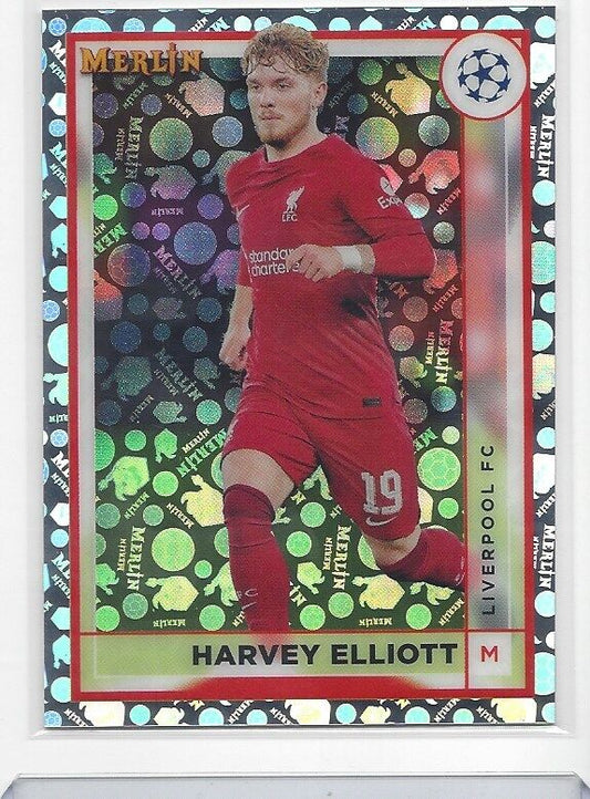 HARVEY ELLIOTT 2022-23 TOPPS MERLIN CHROME VINTAGE SP REFRACTOR #87