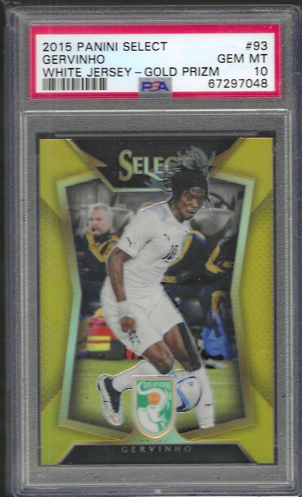 GERVINHO 2015 PANINI SELECT WHITE JERSEY GOLD PRIZM /10 PSA 10 GEM MINT POP 1/1