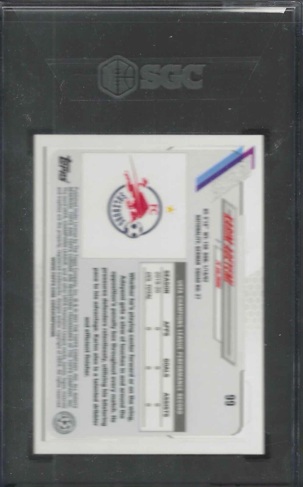 KARIM ADEYEMI 2020-21 TOPPS CHROME UEFA PURPLE CARBON FIBER ROOKIE RC #99 SGC 9