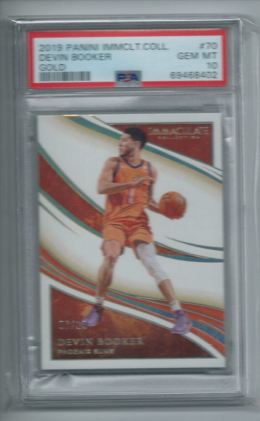DEVIN BOOKER 2019-20 PANINI IMMACULATE COLLECTION GOLD #D 7/10 PSA 10 GEM POP 2