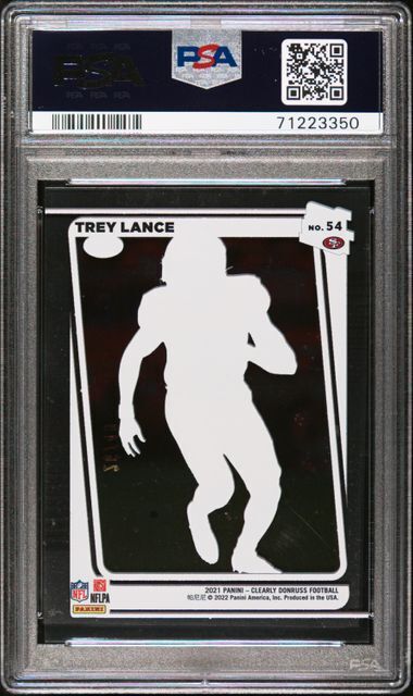 TREY LANCE 2021 PANINI CLEARLY DONRUSS RED RC #D 26/49 PSA 9 MINT POP 5