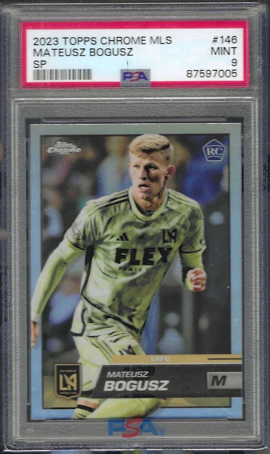 MATEUSZ BOGUSZ 2023 TOPPS CHROME MLS REFRACTOR SP VARIATION RC 146 PSA 9 POP 1/1