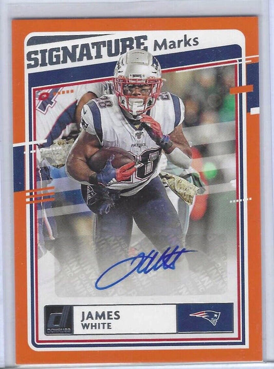 JAMES WHITE 2020 DONRUSS ORANGE SIGNATURE MARKS AUTO #SM-JW