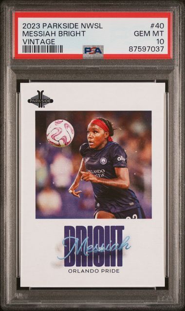 MESSIAH BRIGHT 2023 PARKSIDE NWSL VINTAGE #40 PSA 10 GEM MINT POP 1/1