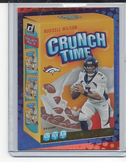 RUSSELL WILSON 2022 PANINI DONRUSS CRUNCH TIME SSP CASE HIT #10