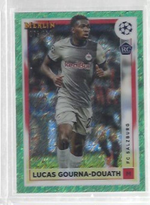 LUCAS GOURNA-DOUATH 2022-23 TOPPS MERLIN CHROME GREEN SHIMMER REFRACTOR RC /350