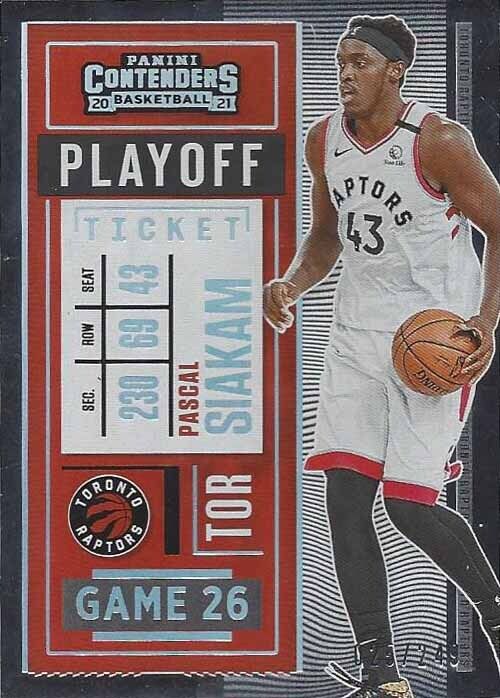 PASCAL SIAKAM 2020-21 PANINI CONTENDERS PLAYOFF TICKET #D 25/249