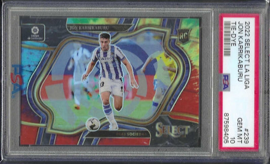 JON KARRIKABURU 2022 PANINI SELECT TIE DYE FIELD LEVEL RC /35 PSA 10 GEM POP 1/1