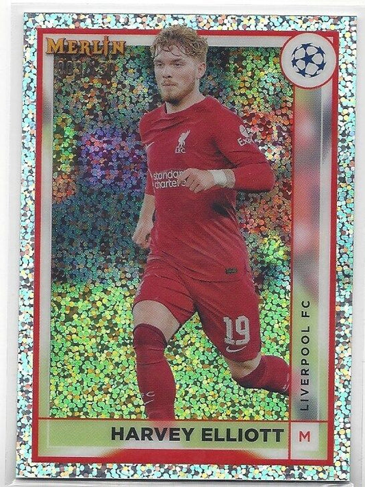 HARVEY ELLIOTT 2022-23 TOPPS MERLIN CHROME SPECKLE REFRACTOR #D 3/150