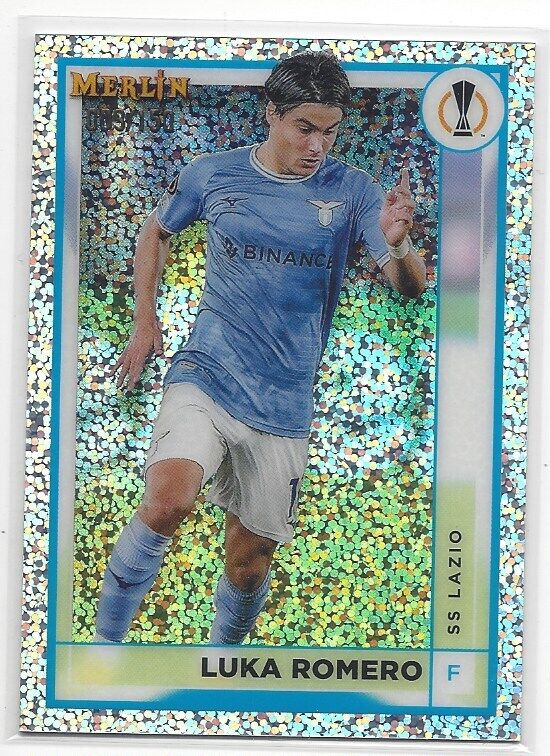 LUKA ROMERO 2022-23 TOPPS MERLIN CHROME SPECKLE REFRACTOR #D 9/150