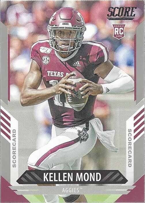 KELLEN MOND 2021 PANINI SCORE VIKINGS TEXAS A&M SCORECARD SILVER RC #308