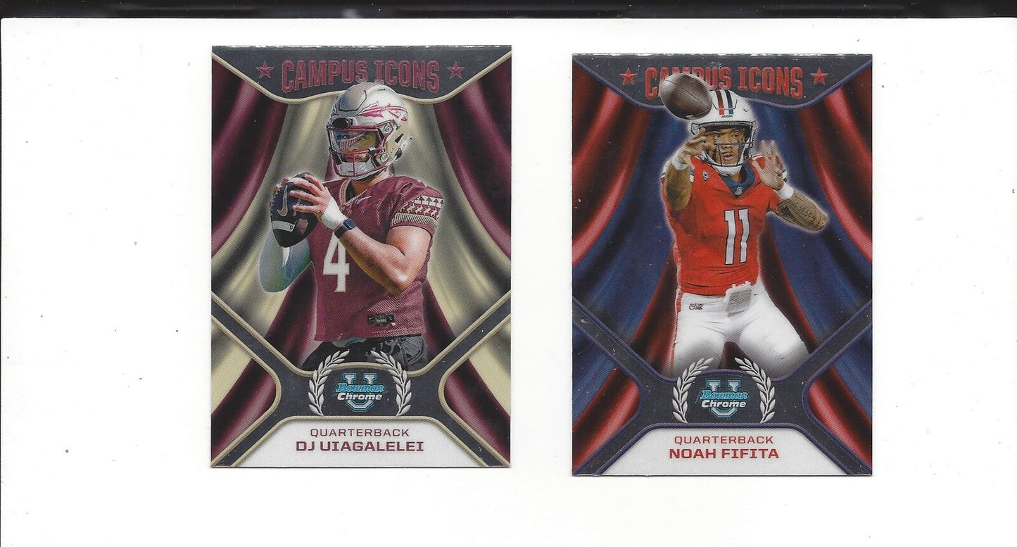 2024 BOWMAN CHROME U FOOTBALL INSERTS QUANTITY SAVE PATH RAMBLIN ICON ACROPOLIS