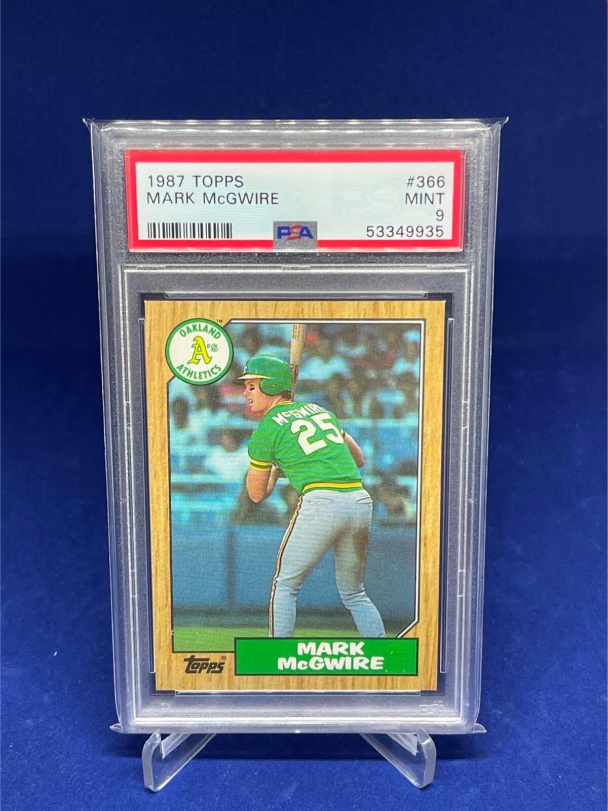 MARK MCGWIRE 1987 TOPPS RC ROOKIE # 366 PSA 9 MINT