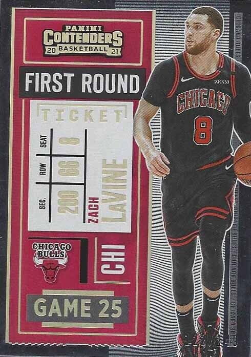 ZACH LAVINE 2020-21 PANINI CONTENDERS FIRST ROUND TICKET #D 122/149