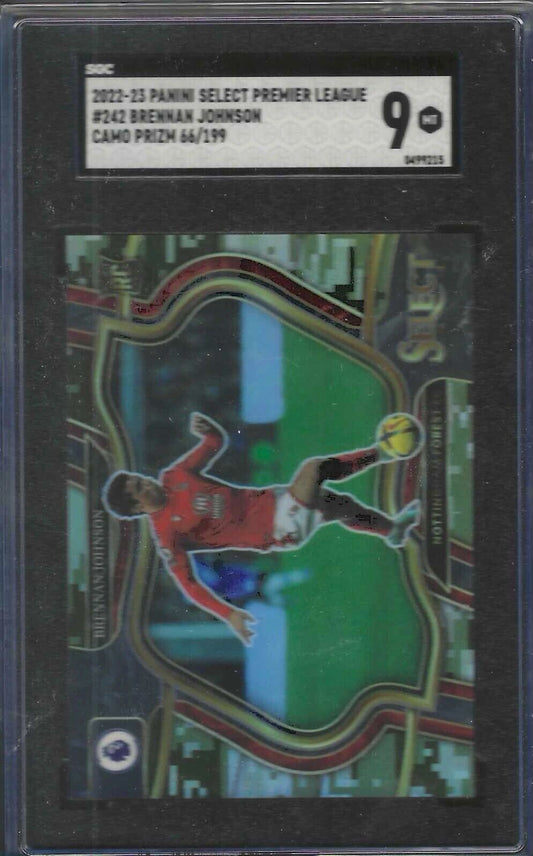 BRENNAN JOHNSON 2022-23 PANINI SELECT PREMIER CAMO PRIZM ROOKIE /199 SGC 9 MINT