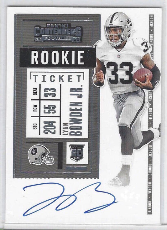 LYNN BOWDEN JR 2020 CONTENDERS ROOKIE TICKET VARIATION AUTO RC #129