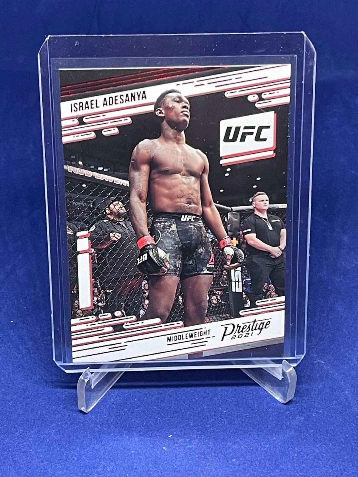 ISRAEL ADESANYA 2021 PANINI CHRONICLES PRESTIGE RED #D 29/149