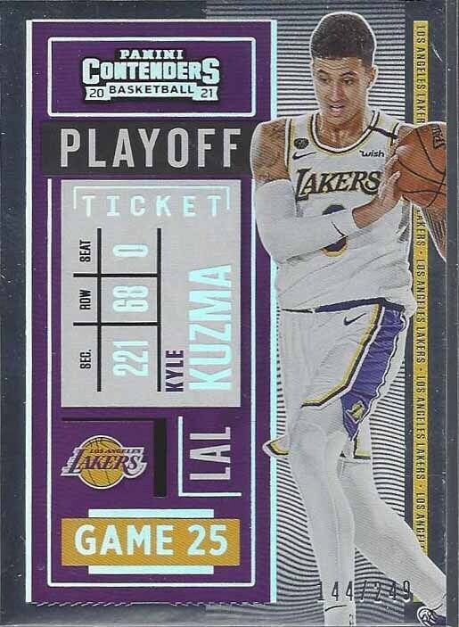 KYLE KUZMA 2020-21 PANINI CONTENDERS PLAYOFF TICKET #D 144/249
