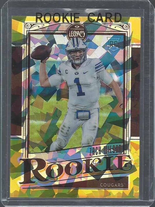 1/1 ZACH WILSON 2021 PANINI LEGACY GOLD DIAMOND CRACKED ICE RC #D 1/25 JERSEY #1