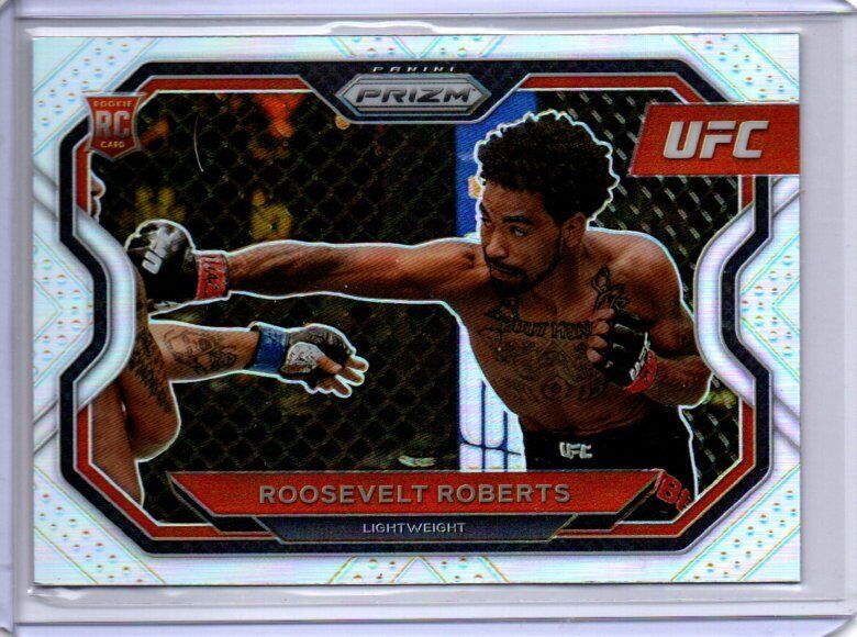 ROOSEVELT ROBERTS 2021 PANINI PRIZM UFC SILVER PRIZM RC #117