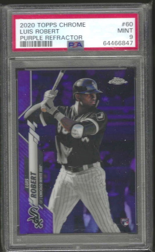 LUIS ROBERT 2020 TOPPS CHROME PURPLE REFRACTOR ROOKIE RC /299 PSA 9 MINT