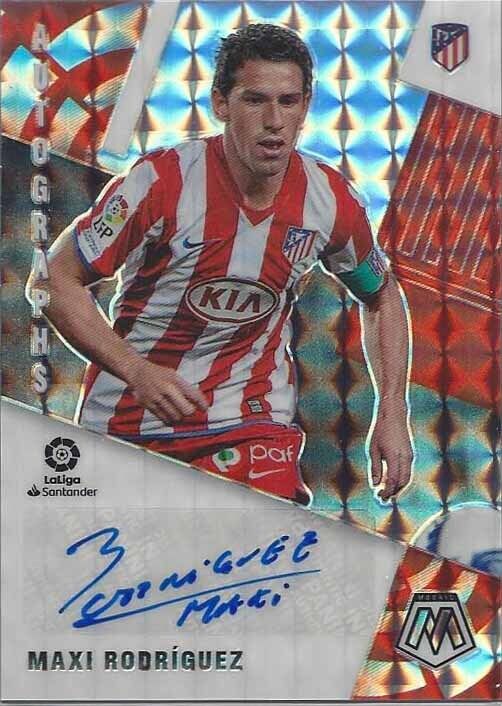 MAXI RODRIGUEZ 2020-21 PANINI MOSAIC LA LIGA SOCCER ESPANA MOSAIC PRIZM AUTO