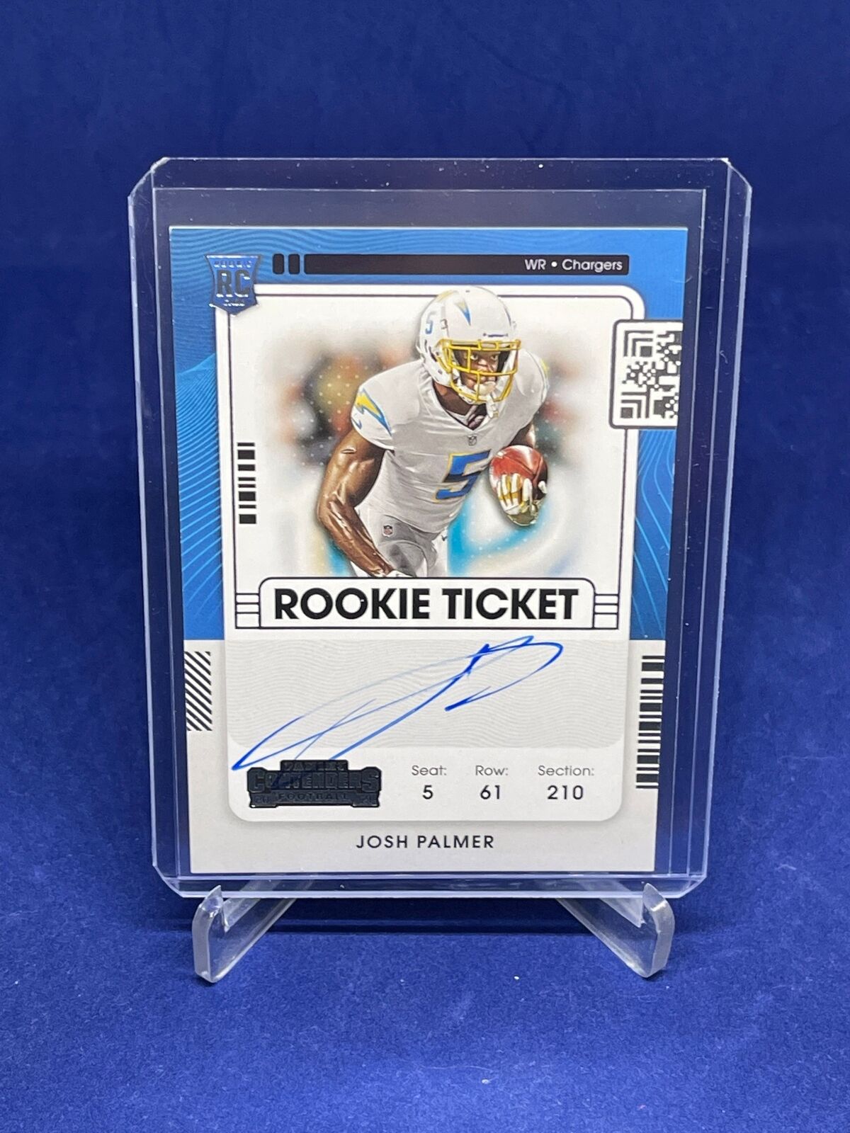 JOSH PALMER 2021 PANINI CONTENDERS ROOKIE TICKET ON CARD AUTO RC #124