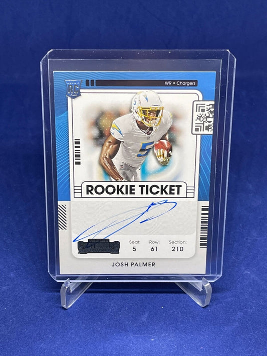 JOSH PALMER 2021 PANINI CONTENDERS ROOKIE TICKET ON CARD AUTO RC #124