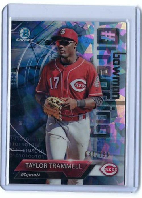 TAYLOR TRAMMEL 2018 BOWMAN CHROME TRENDING ATOMIC REFRACTOR PROSPECT #D 46/150