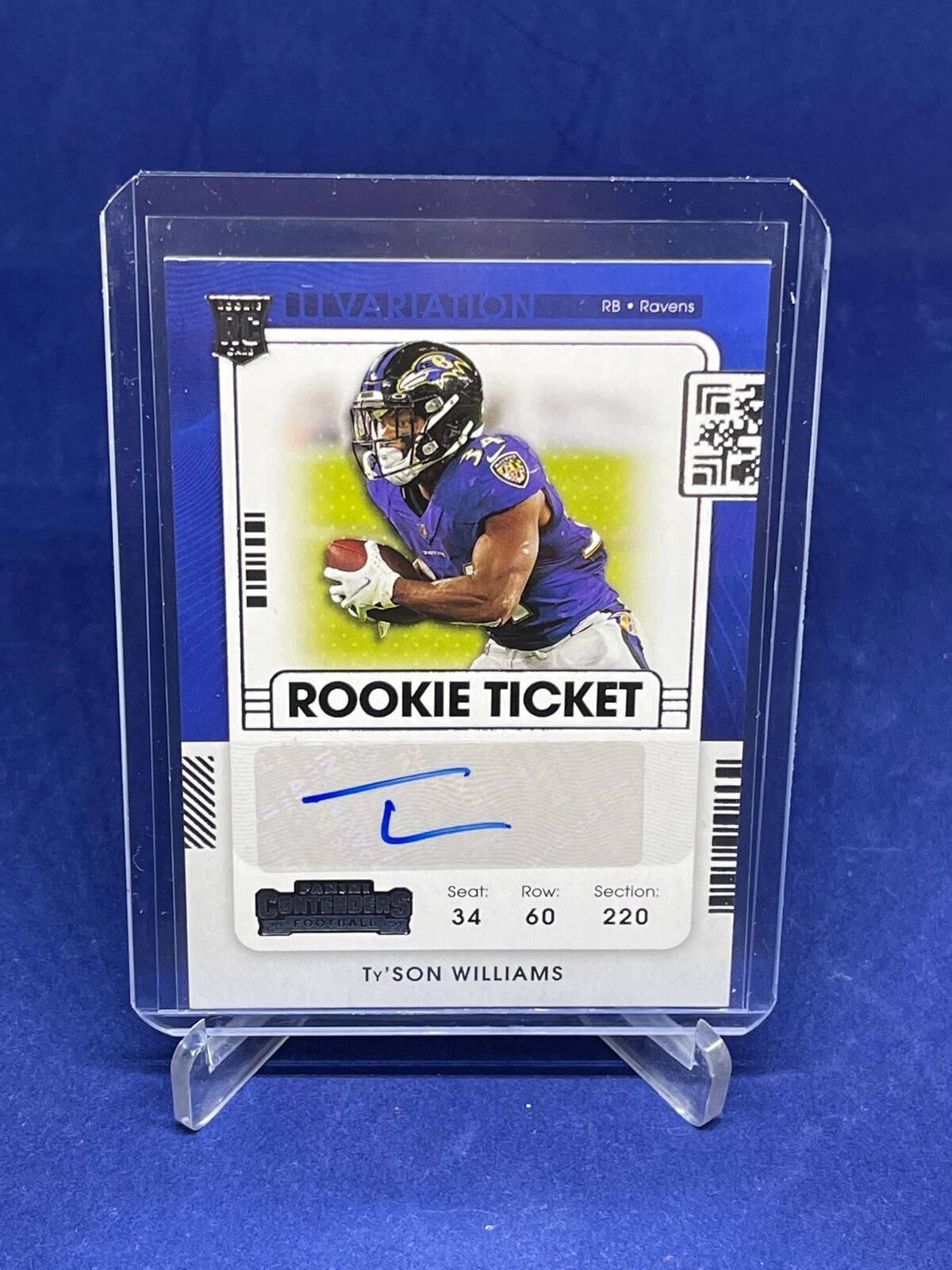 TY'SON WILLIAMS 2021 PANINI CONTENDERS ROOKIE TICKET AUTO VARIATION RC #281