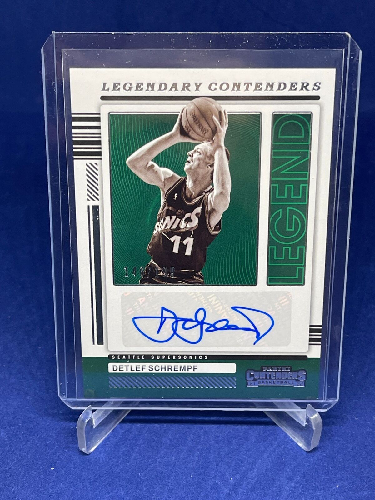 DETLEF SCHREMPF 2021-22 PANINI CONTENDERS LEGENDARY CONTENDERS AUTO #D 146/199