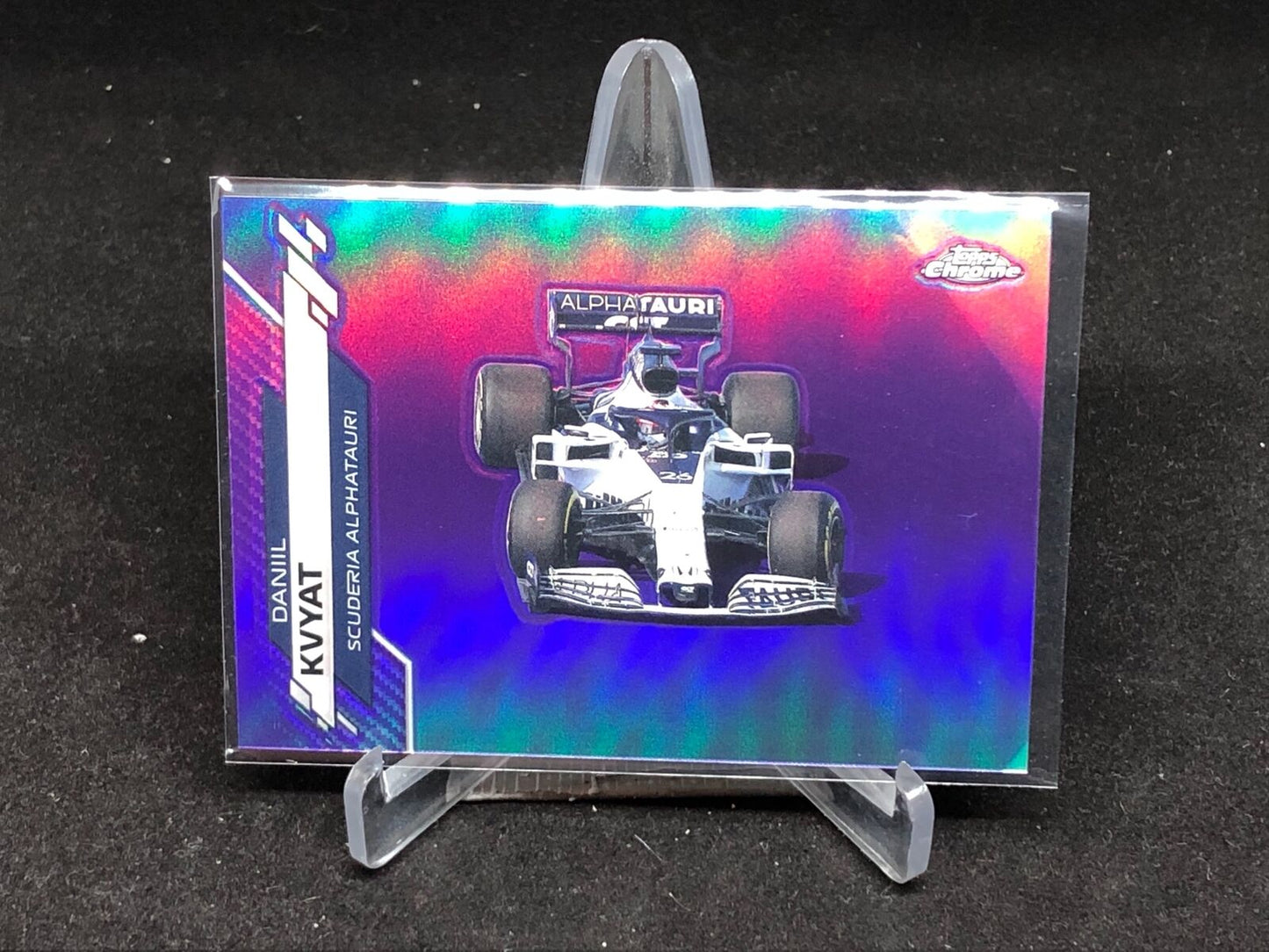 DANIIL KVYAT 2020 TOPPS CHROME FORMULA ONE F1 PURPLE REFRACTOR #D 2/399