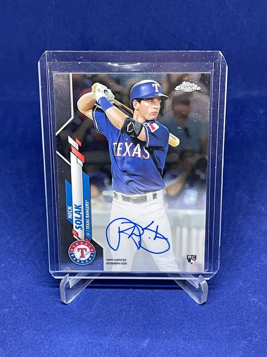 NICK SOLAK 2020 TOPPS CHROME ON CARD ROOKIE AUTO RC