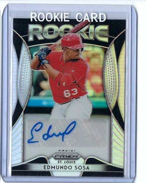 EDMUNDO SOSA 2019 PANINI PRIZM SILVER PRIZMS ROOKIE AUTO RC #RA-ES