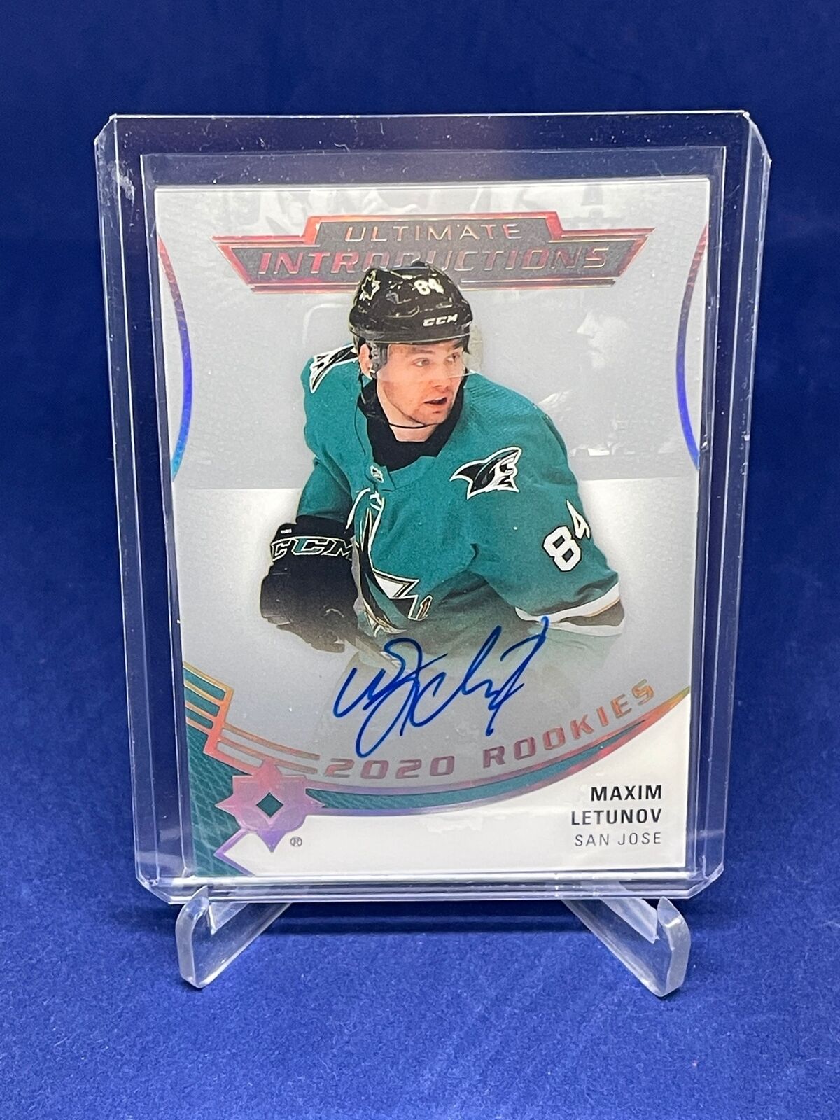 MAXIM LETUNOV 2020-21 UD ULTIMATE COLLECTION INTRODUCTIONS ROOKIE AUTO RC
