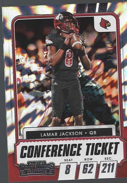 LAMAR JACKSON 2021 PANINI CONTENDERS CONFERENCE TICKET #D 128/199