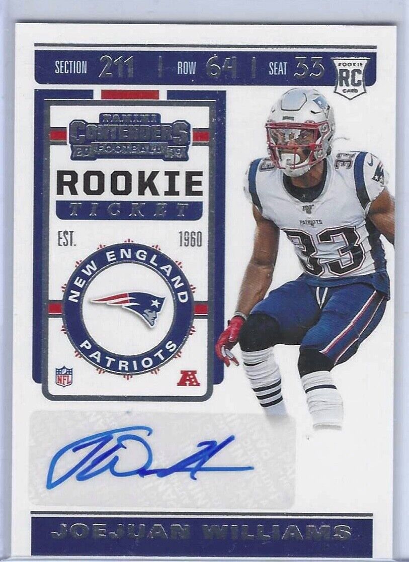 JOEJUAN WILLIAMS 2019 CONTENDERS ROOKIE TICKET VARIATION AUTO RC #284