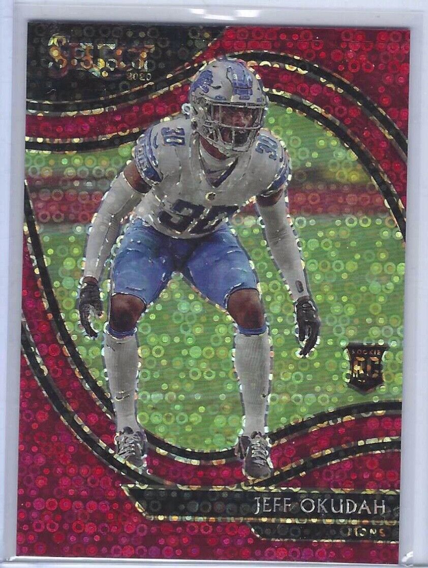 JEFF OKUDAH 2020 SELECT FIELD LEVEL RED DISCO PRIZM RC #D 4/49