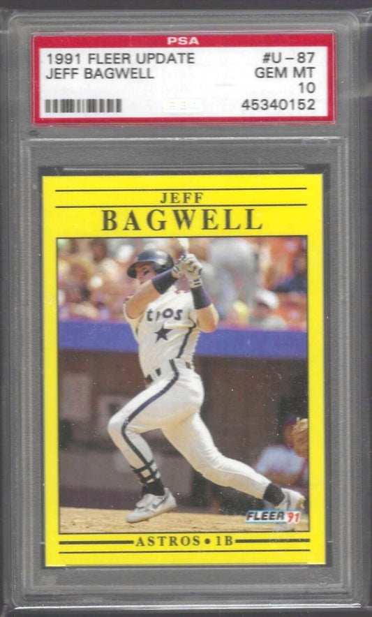 JEFF BAGWELL 1991 FLEER UPDATE RC #87 PSA 10 GEM MINT