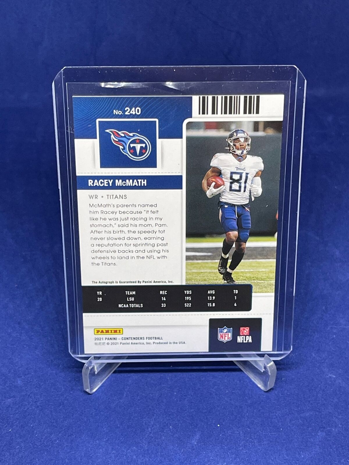 RACEY MCMATH 2021 PANINI CONTENDERS ROOKIE TICKET AUTO RC #240