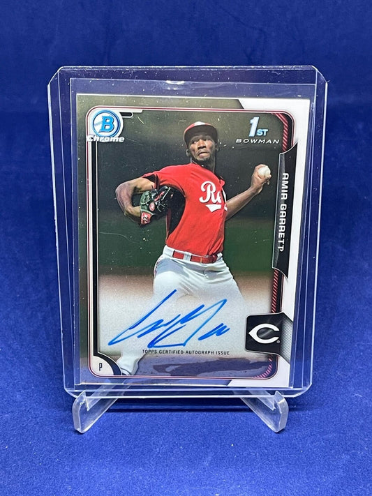 AMIR GARRETT 2015 BOWMAN CHROME 1ST BOWMAN ON CARD AUTO PROSPECT