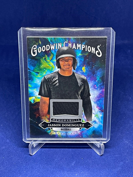 JASSON DOMINGUEZ 2020 UPPER DECK GOODWIN CHAMPIONS SPLASH OF COLOR JERSEY CARD