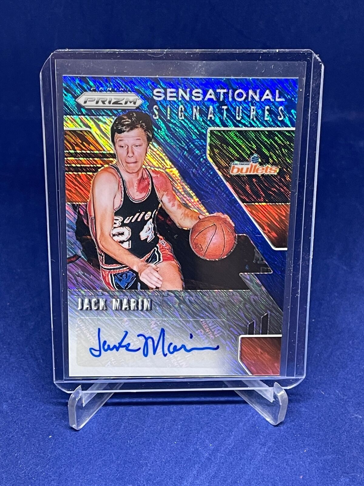 JACK MARIN 2019-20 PANINI PRIZM BLUE SHIMMER FIRST OFF THE LINE PRIZM SP AUTO