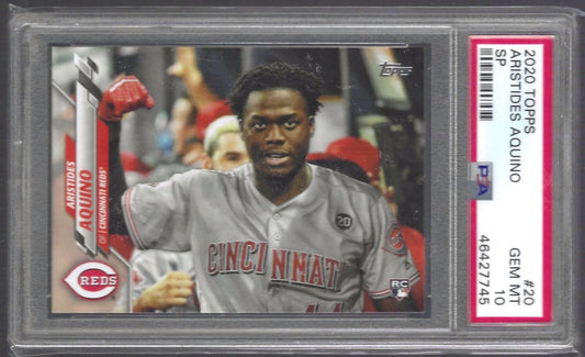 ARISTIDES AQUINO 2020 TOPPS SERIES ONE SHORT PRINT VARIATION RC PSA 10 GEM