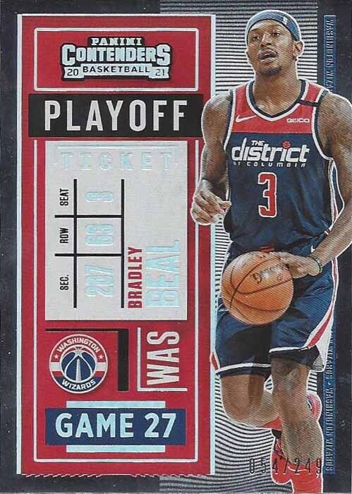 BRADLEY BEAL 2020-21 PANINI CONTENDERS PLAYOFF TICKET #D /249