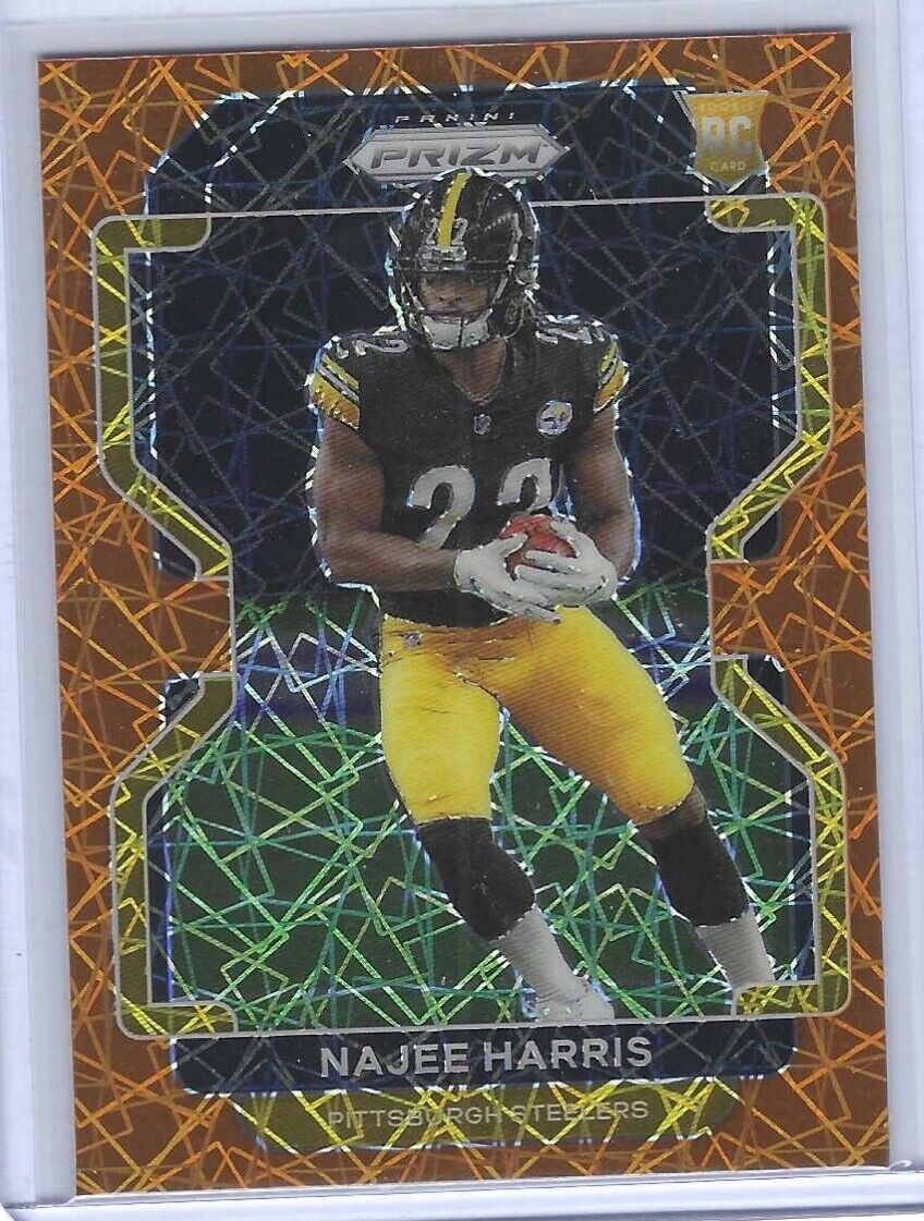 NAJEE HARRIS 2021 PANINI PRIZM ORANGE LAZER PRIZM ROOKIE RC #343